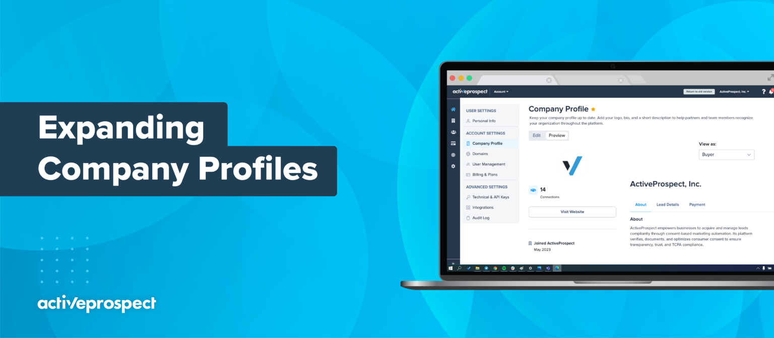 Expanding Company Profiles in ActiveProspect - ActiveProspect